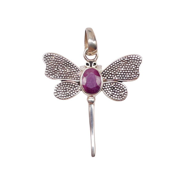 Ruby Dragonfly pendant