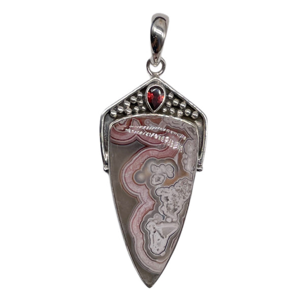 Crazy lace agate pendant