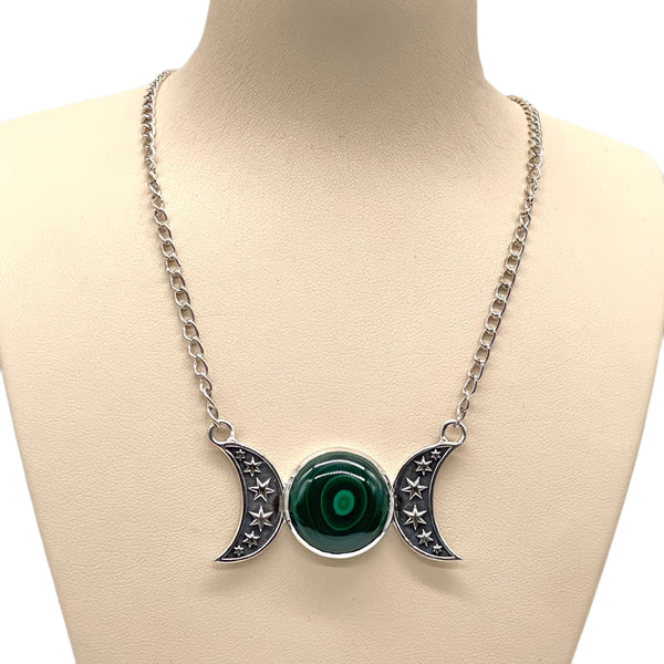 Malachite Moon Necklace