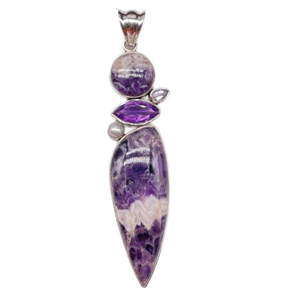 Amethyst With Amethyst Lace Pendant