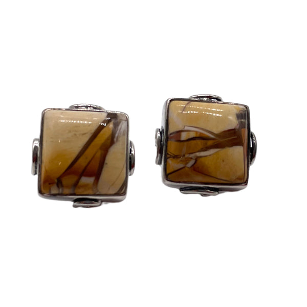 Brecciated Mookite Square Studs