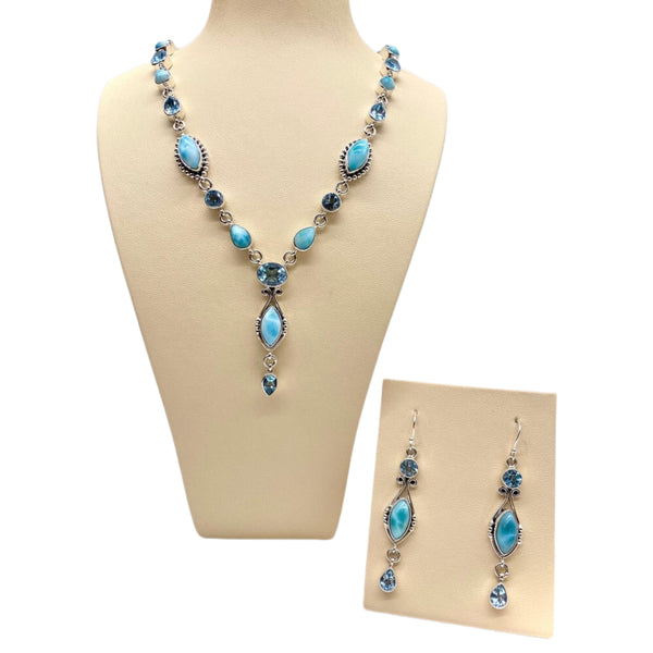 Larimar Necklace Set