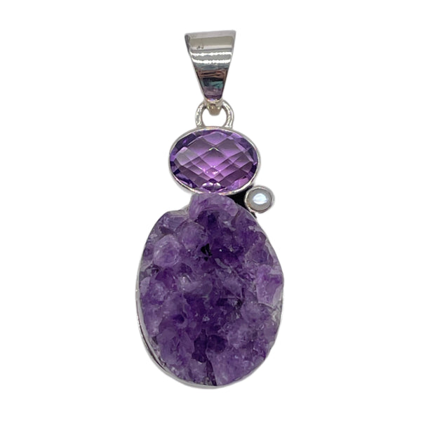 Amethyst Druzy Pendant