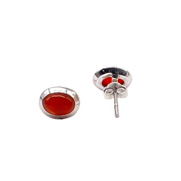 Carnelian Studs - Oval