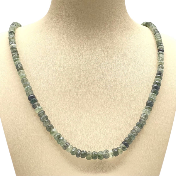 Green Rutile Qtz Beaded Necklace