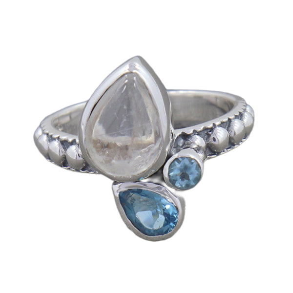 Rainbow Moonstone Ring