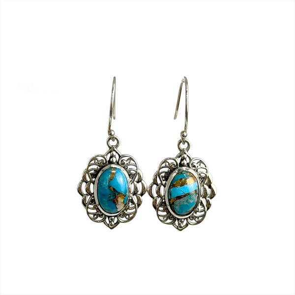 Turquoise Spiny Oyster Earrings
