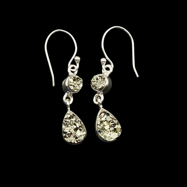 Pyrite Dangle Earrings