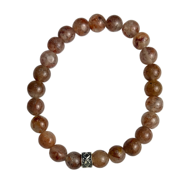 Sunstone beaded bracelet