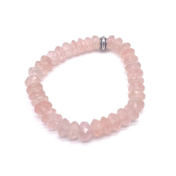 Rose Quartz Stretchable Beaded Bracelet 10mm