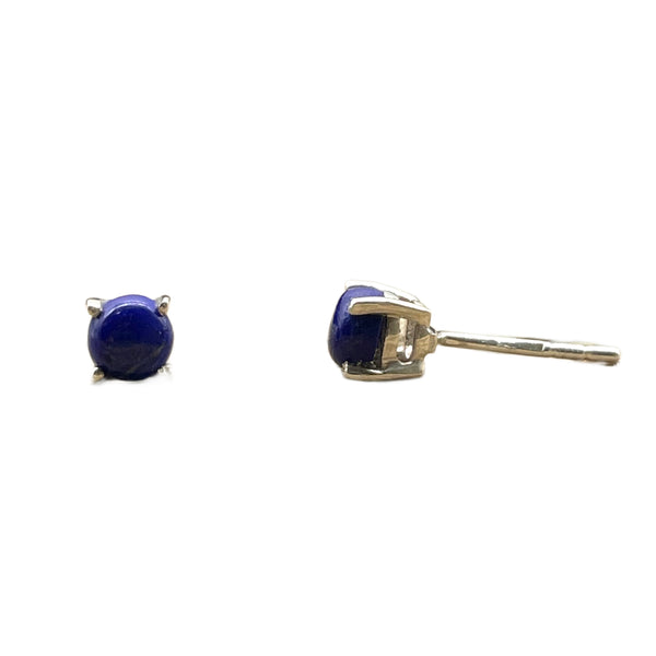 Round Lapis Studs