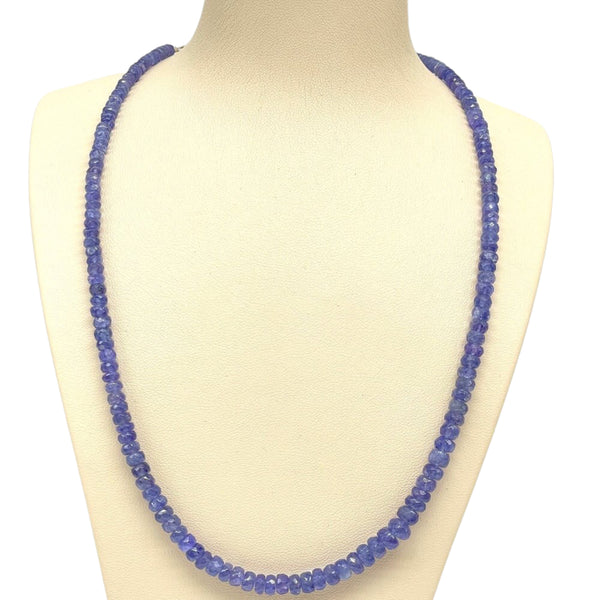 Tanzanite beaded necklace