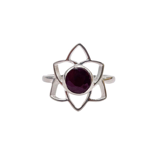 Ruby Flower Ring