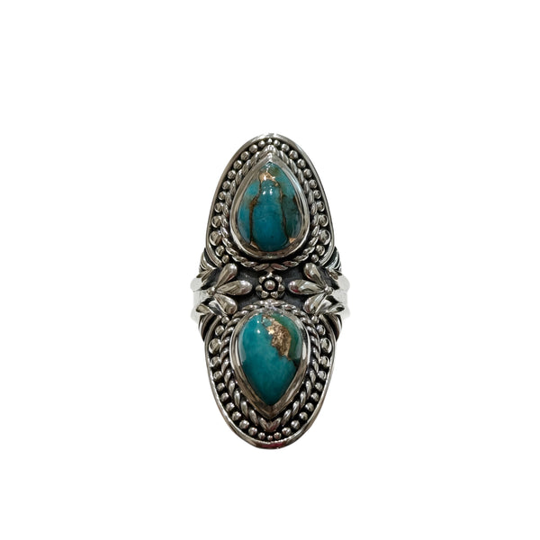 Blue Copper Turquoise Ring