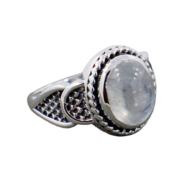 Rainbow Moonstone Ring