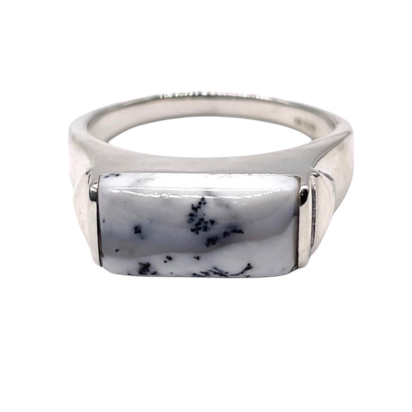 Men's Dendritic Opal Ring