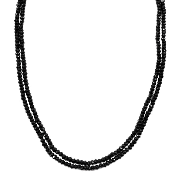 Black Spinal Beaded Necklace