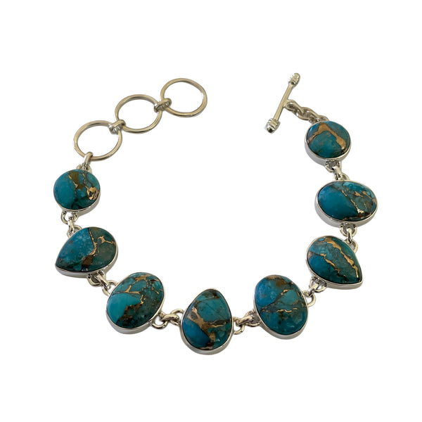 Blue Copper Turquoise Bracelet