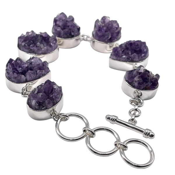 Amethyst Druzy Bracelet