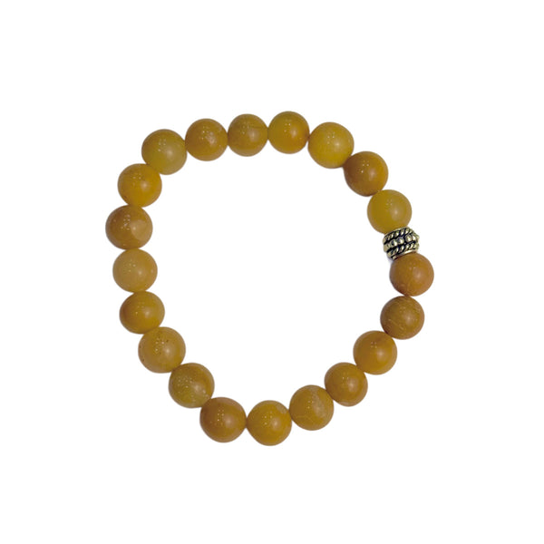 Yellow Ametrine Beaded Stretchable Bracelet
