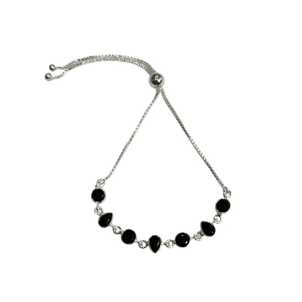 Black Onyx Bolo Bracelet