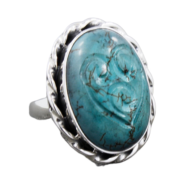 CARVING TURQUOISE RING