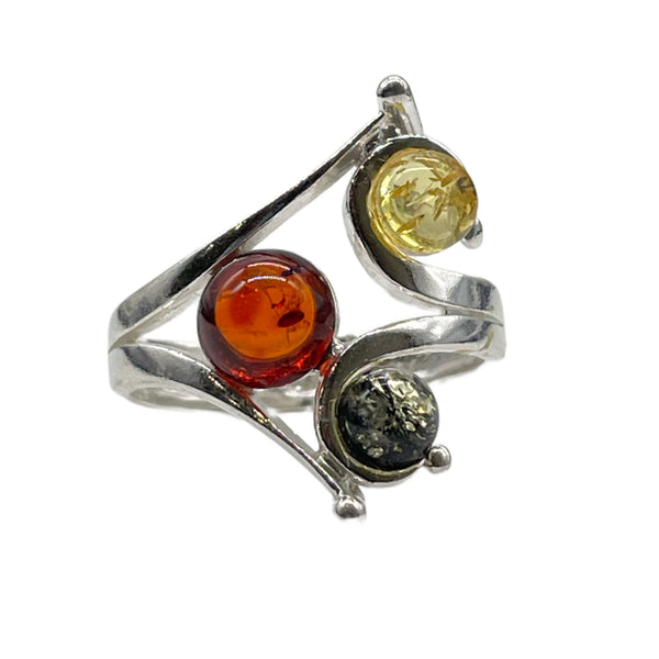 Multi Stone Amber Ring