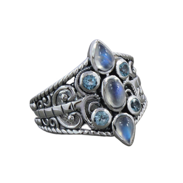 RAINBOW MOONSTONE RING