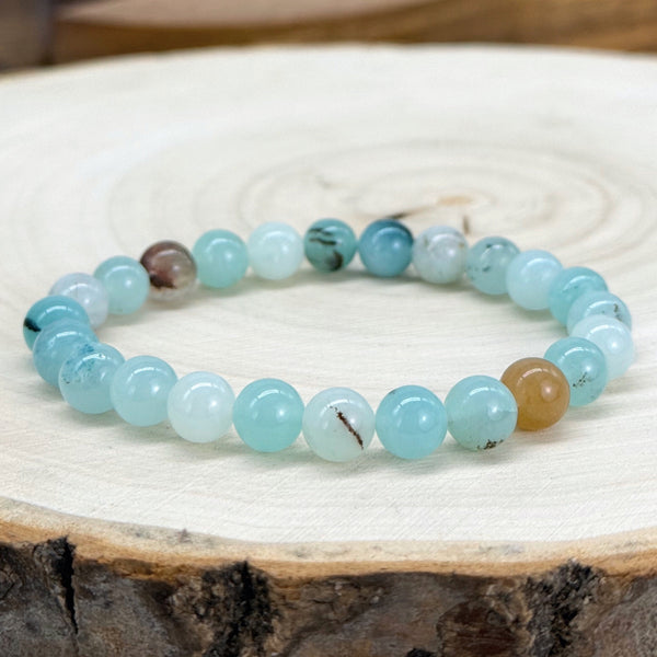 Agate Multi Color Stretch Bracelet 8mm