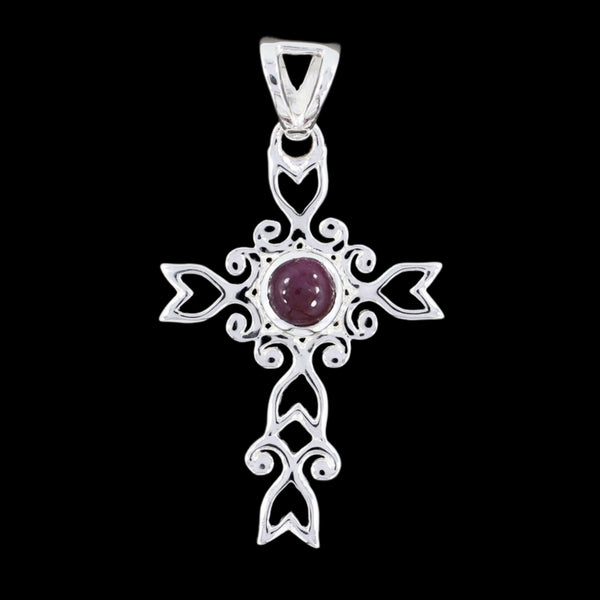 RUBY CROSS PENDANT