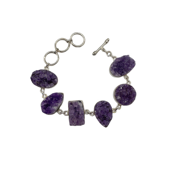 Amethyst druzy bracelet