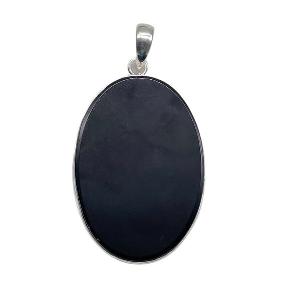 Onyx Big Oval Plain Pendant