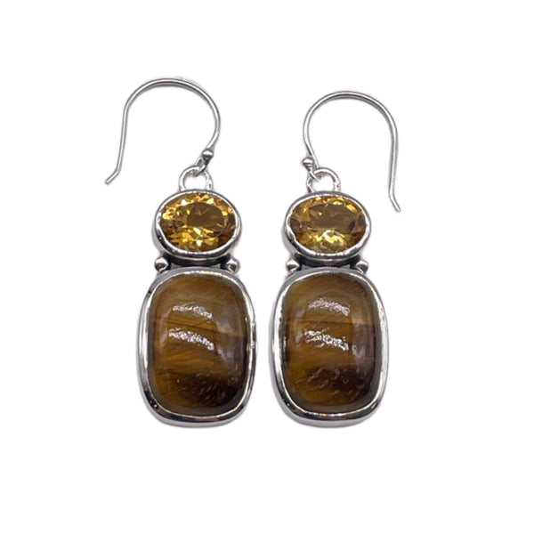 Tiger’s Eye Dangle Earrings