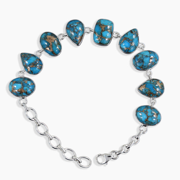 Blue Copper Turquoise Bracelet