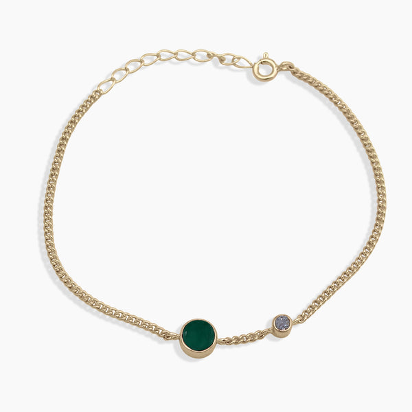 Gold Vermeil Emerald Bracelet