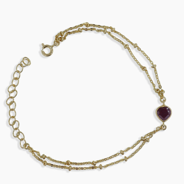 Gold Vermeil Ruby Bracelet