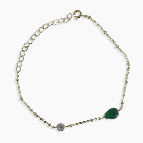 Gold Vermeil Emerald Bracelet