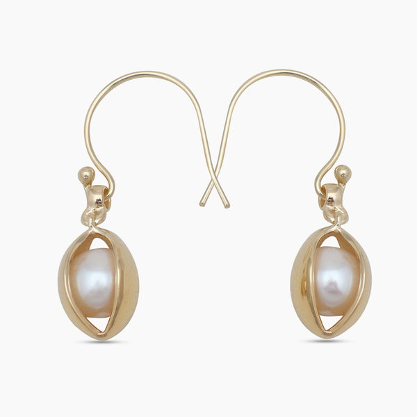 Gold Vermeil Freshwater Pearl Earrings