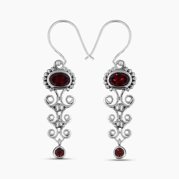 Garnet Dangle Earrings