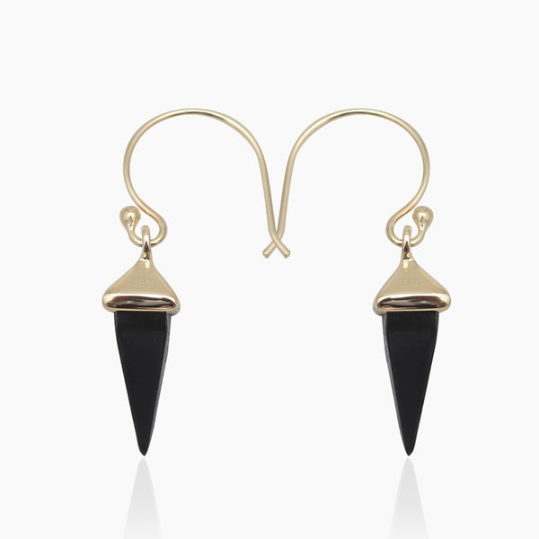 Gold Vermeil Black Onyx Earrings