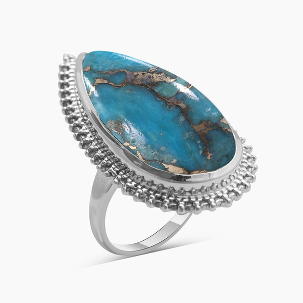 Blue Copper Turquoise Ring