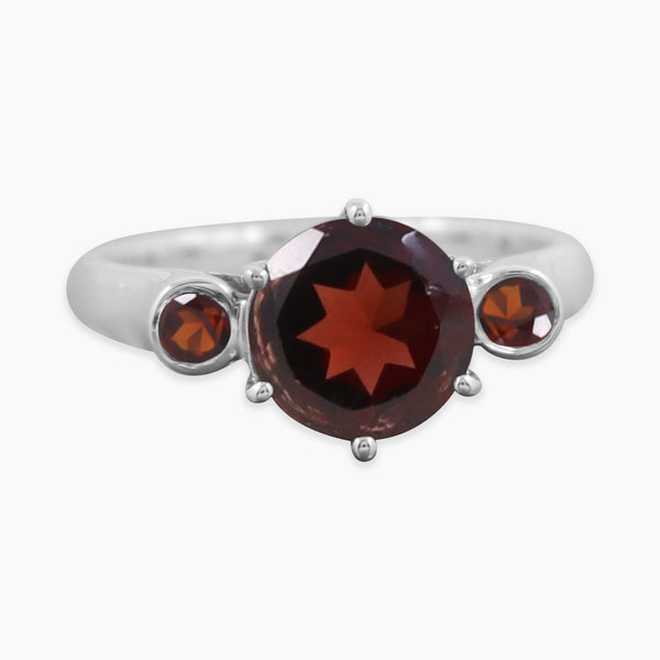 Three Stone Round Ring