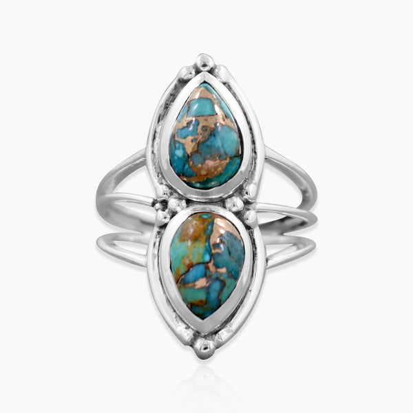Blue Copper Turquoise Ring