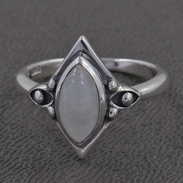 Rainbow Moonstone Ring