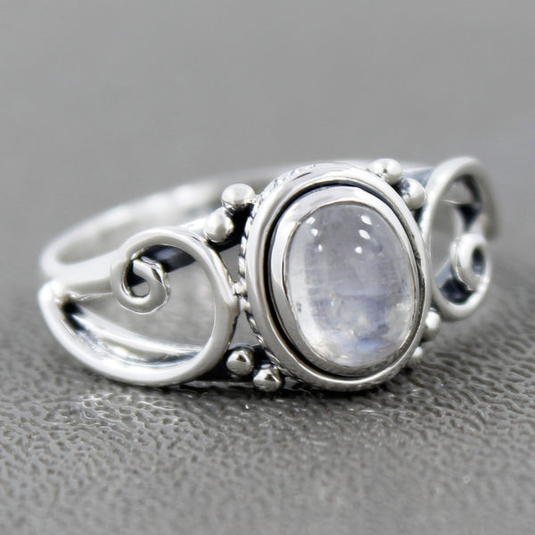 Rainbow Moonstone Ring