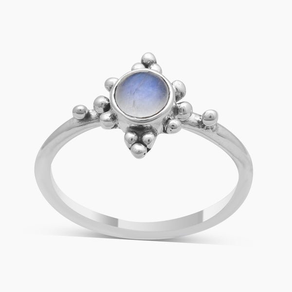 Rainbow Moonstone Ring
