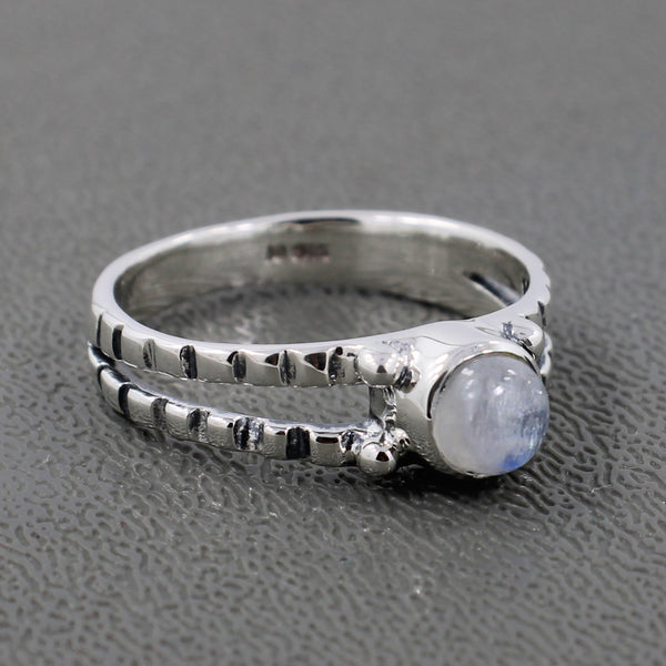 Rainbow Moonstone Ring