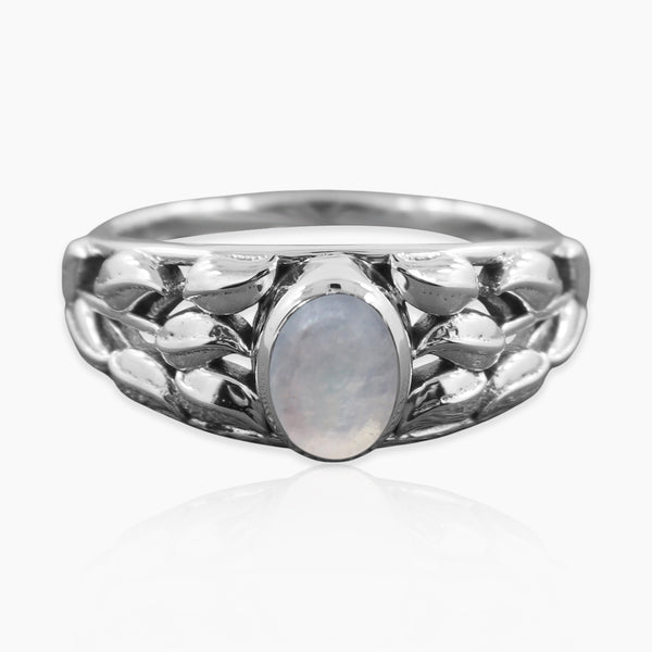 Rainbow Moonstone Ring