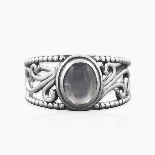 Rainbow Moonstone Ring