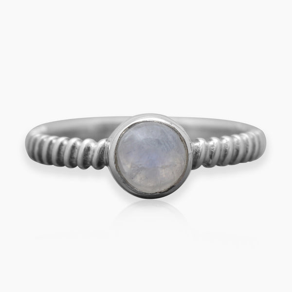 Rainbow Moonstone Ring